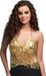 Boland - Top Festival goud - Volwassenen - Buikdanseres - Glitter - Glamour - Gypsy