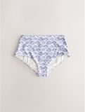 Next Dames Bikini Broekje met Print - Crème/Blauw