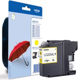 Brother inktcartridge, 1.200 pagina's, OEM LC-225XLY, geel, op blister 10 stuks