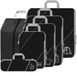 Ibenzoa® Set d'organisateurs de compression étendue – 6 pièces, léger et extensible pour valises et sacs à dos