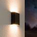 HOFTRONIC LED Wandlamp - Dallas S - Zwart - 6W - IP54 - 3000K