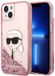 Karl Lagerfeld Serie - Hardcase Glitter Roze - iPhone 14 Plus