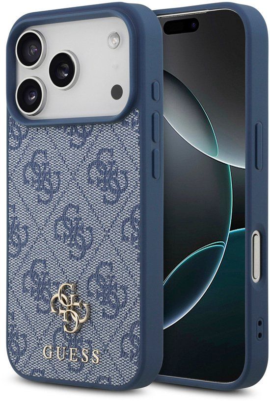 Guess Back Cover Case - iPhone 17 Pro - Blauw - MagSafe-compatibel