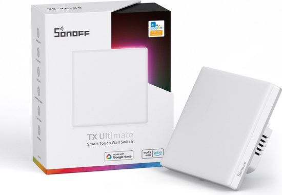 Sonoff TX Ultimate Smart Touch Wall Switch 1 Kanaal - Smarthome - App en Spraakbesturing