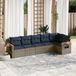 Maison Exclusive - Ensemble de jardin pour 6 personnes avec coussins, gris, en polyrotin
