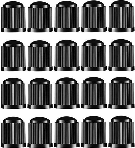 Ibley - 20 Zwarte Kunststof Schrader/Auto Ventieldoppen - Geschikt voor Diverse Fietstypes