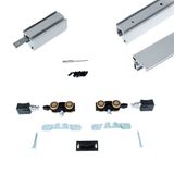 Argenta Xperta set 6m rail - alu - vloerplint - Enkele deur - opbouw