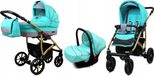 BabyLux® Largo | Set de poussette 3 en 1 | Menthe | Poussette combinée | Ensemble de poussette | Poussette + Landau
