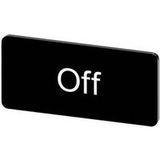 Siemens 3SU1900-0AC16-0DK0 Plaque d'étiquetage Inscriptible (l x h) 12.5 mm x 27 mm OFF Noir 10 pièce(s) Pièce
