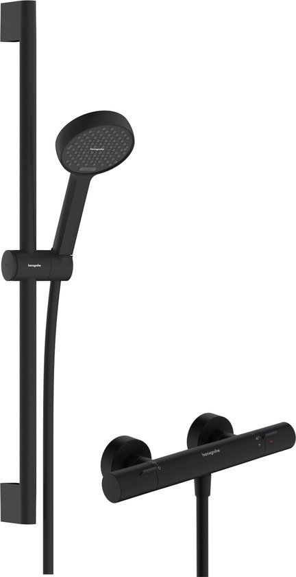 Hansgrohe Activera Select S 95 2jet EcoSmart met Ecostat Fine en glijstang 65 cm - mat zwart