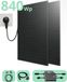 LDY BLACKMETAL Plug-and-Play balkoninstallatie voor zonne-energie - 2 x 410W zonnepanelen - 600W micro-omvormer