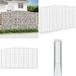 vidaXL Mur en gabion voûté 400x50x220/240 cm fer galvanisé