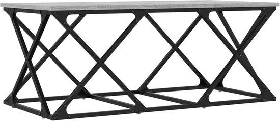 vidaXL Salontafel - 100x49x40 cm - Bewerkt hout - Grijs Sonoma