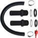 Sans marque Kit de raccordement de cuve de pluie avec traversée et colliers de serrage - Noir - Plastique - 100 cm