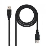 USB 2.0-kabel, type A/M-A/H, zwart, 3,0 m lengte
