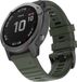 By Qubix Qubix Garmin Epix Pro Gen 2 (51mm) / Quatix 7X / 6X & Tactix 7 (pro) 26mm Quickfit Siliconen bandje Leger groen