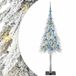 vidaXL Kerstboom met 150 LED-lampjes, wit, 150 cm, gemaakt van PE en staal