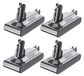 V10/SV12 - Batteries de rechange pour aspirateurs sans fil - 6000 mAh - Convient aux modèles Motorhead/Animal/Trigger - Jeu de 4