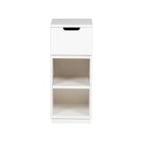 Mavis Aoko table de nuit laqué blanc 72 cm 1 tiroir
