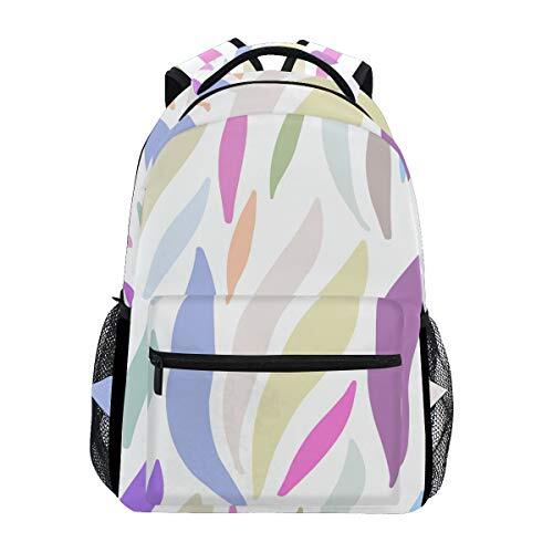 FANTAZIO Rugzakken Mooie School tas weven Daypack met rits OneSize 3