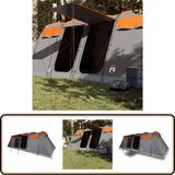 vidaXL Tente tunnel 10 personnes imperméable gris et orange