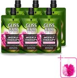Gliss Schwarzkopf Gliss Kur Bio-Tech Restore 6 masques capillaires - 50 ml - Pack économique - 6 pièces