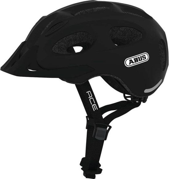 ABUS Youn-I Ace Fietshelm - Velvet Black - Maat M (52-57cm)