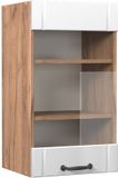 Vicco Fame-Line Glazen keukenkast – 40 cm Wit Landhuis