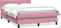 Maison Exclusive - Lit boxspring avec matelas, rose, 140x220 cm, velours