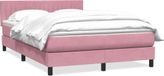 Maison Exclusive - Lit boxspring avec matelas, rose, 140x220 cm, velours