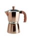 Fluo Q.b. by Mopita Fluo Espresso Machine for 6 Cups, Aluminum, Rose Gold