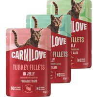 Carnilove Pouch Jelly Cat - Kwartel verrijkt met Paardenbloem - 24 x 85 g