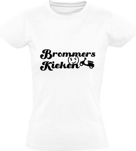 Brommers kieken Dames T-shirt - Wit - L