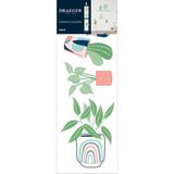 DRAEGER Paris 1905 75000065 Draeger Muurtattoo cactussen in potten Homesticker Huisdecoratie groot bont medium