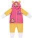 Paw Patrol Skye Combinaison Filles - Grenouillère - Tenue d'intérieur - Pyjama - Rose et Jaune avec Capuche et Oreilles - Taille 98/104