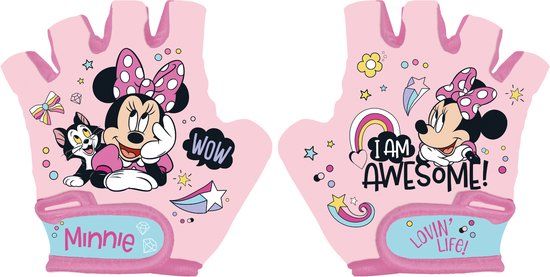 Minnie Mouse Fietshandschoenen - Korte Vingers - Unisex - Multi Colour - Maat S - Winddicht