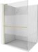 Mexen Kioto+ L douchewand met plank Walk-in 90 x 200 cm, transparant/mat, geborsteld goud