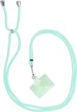 Collier compatible avec smartphones, avec longueur réglable / Câble : 165 cm (cordon, 82,5 cm max en boucle) / adapté pour porter sur l'épaule ou autour du cou - vert clair