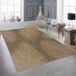 Tapis d'intérieur et d'extérieur de haute qualité, résistant aux intempéries, avec motif de feuilles en beige et marron, dimensions : 240 x 340 cm