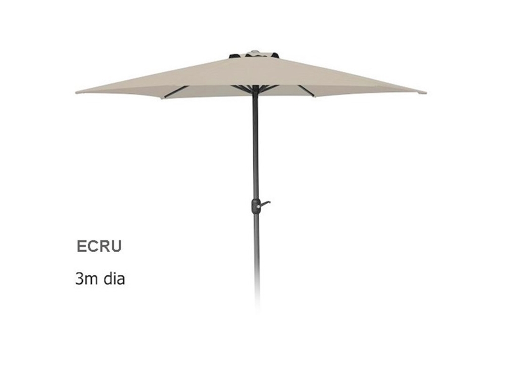 Garden Pro Parasol 3 Meter Met Draaimechanisme ECRU