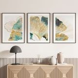 Lot de 3 affiches / posters triptyque - fleurs - 3 affiches - 50x70 cm (cadres non fournis) - bordure blanche