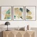 Lot de 3 affiches / posters triptyque - fleurs - 3 affiches - 50x70 cm (cadres non fournis) - bordure blanche