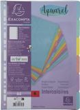 Exacompta Aquarel Tabbladen DIN A4 Pastel Kleuren 6 Stuks