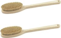 Sorex Badborstel - Set van 2x stuks - beukenhout - massageborstel - 39 cm - met steel