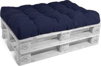 Beautissu Style – Palletkussen Zitkussen Donker Blauw 120x80 cm