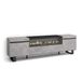 Skraut Home TV-kast | televisie | woonkamermeubels | opslag | 200 x 57 x 35 cm | voor tv's tot 80 inch | elektrische open haard | industrieel design | moderne stijl | cement