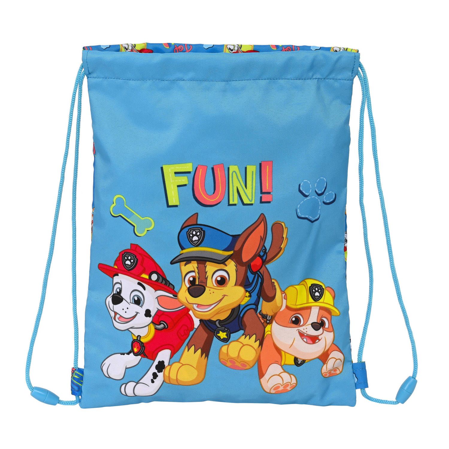 PAW Patrol junior gymbag friendship - 34 x 26 cm - polyester - blauw