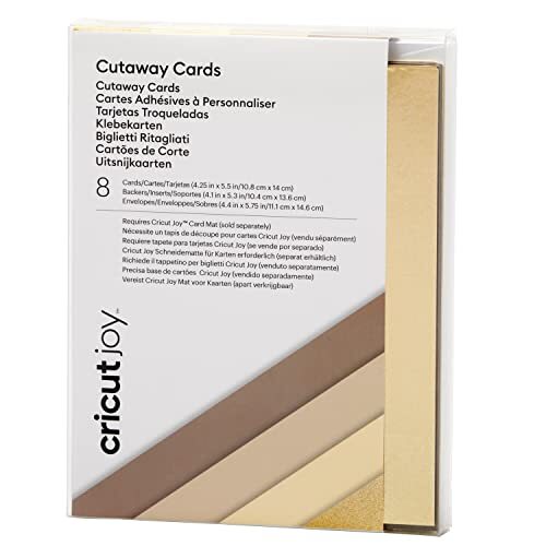 CRICUT Cutaway Kaarten | Neutralen | 10,8cm x 14cm (4,25" x 5,5") | 8-Pack | voor gebruik Joy