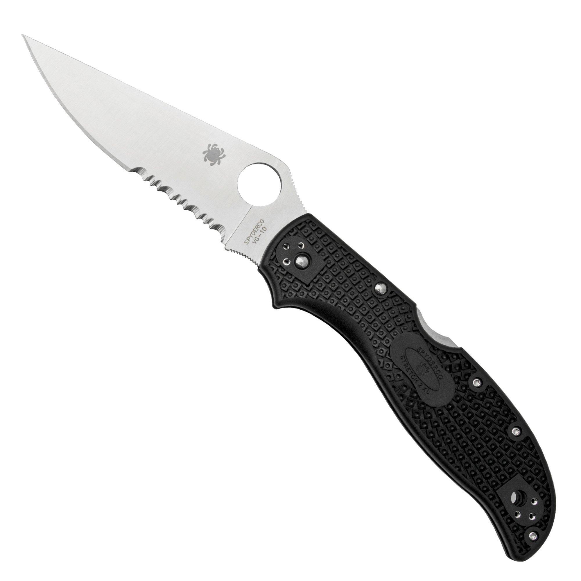 Spyderco Stretch 2 XL C258PSBK partly serrated zakmes