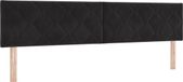 vidaXL - LED - Hoofdbord - Zwart - 200 cm - Fluweel